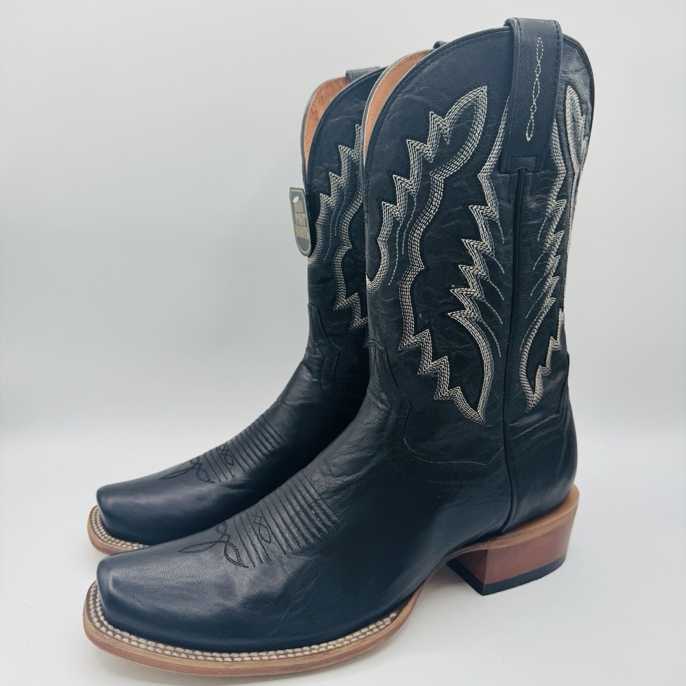 Dan Post Boerne Boots Men's Size 10 D Black Leather‎ Square Toe